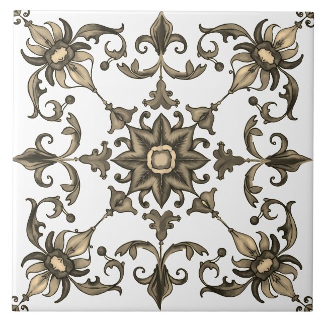 Colorido,Mediterrâneo,mosaico,verde, (Frente)