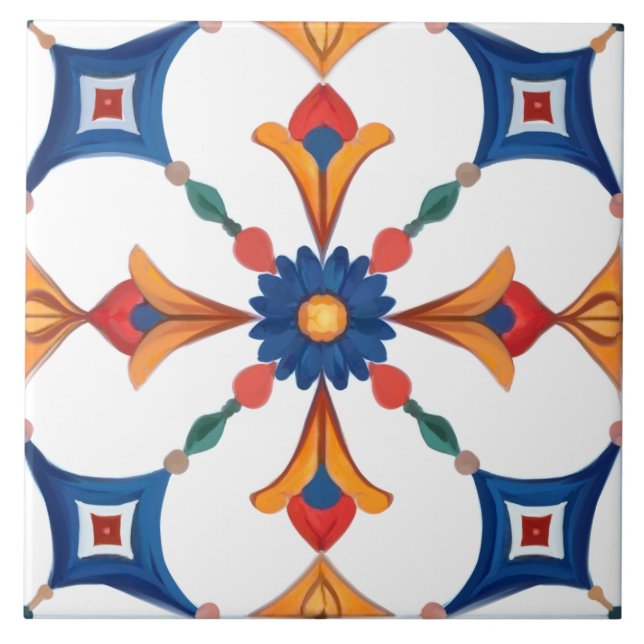 Colorido,mediterrânico,mosaico, (Frente)