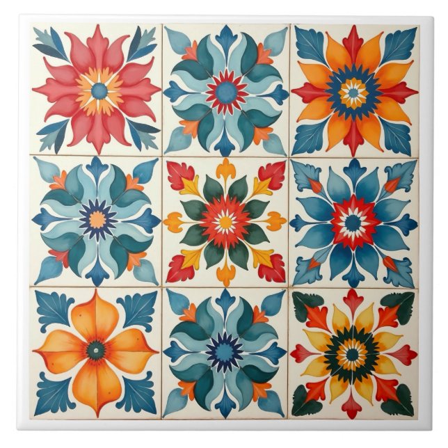 Colorido,mediterrânico,mosaico, (Frente)