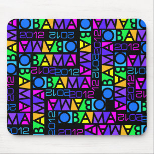 Colorido Obama 2012 mousepad