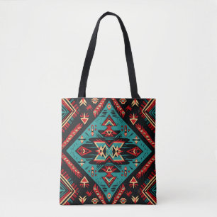 Colorido padrão tribal indiano Tote Bag