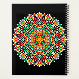 Colorido planejador de padrão de mandala Boho Dot