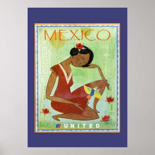 Colorido Poster de viagens mexicano (Frente)