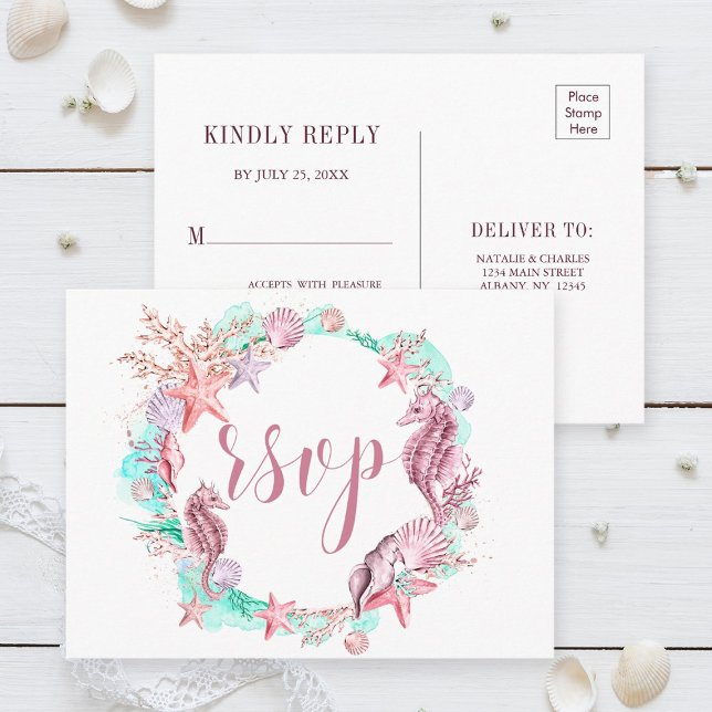 Colorido Resposta de Convite de Verão Sob o Mar (Criador carregado)