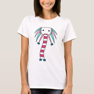 Coloridos camisetas de personagens bonitinhos kawa