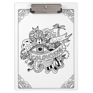 Colorindo e relaxe a prancheta