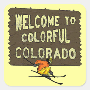 Colorir etiquetas de boas-vindas do Colorado