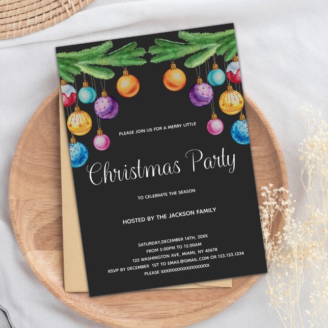 Colors Lights Convites de Natal (Colors Lights Christmas Invitations)