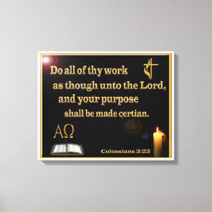 Colossianos 3:23 Canvas