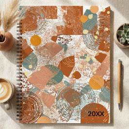 Colourful geometric contemporary  abstract spiral