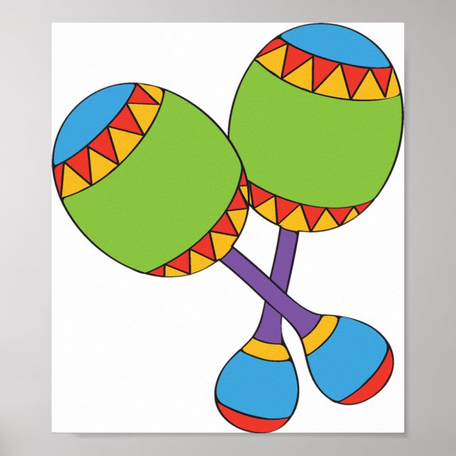 Colourful Maracas Poster (Frente)