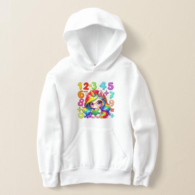 Colourful Numbers Maths Hoodie for Kids and School (Postura )