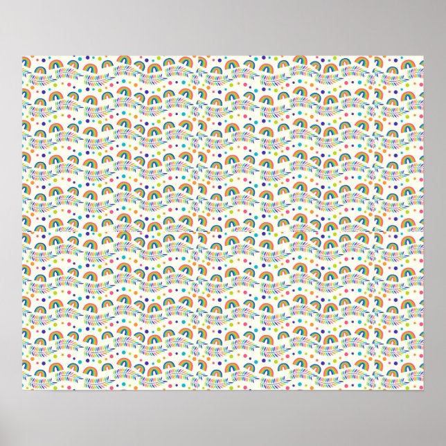 colourful poster design features a vibrant rainbow (Frente)