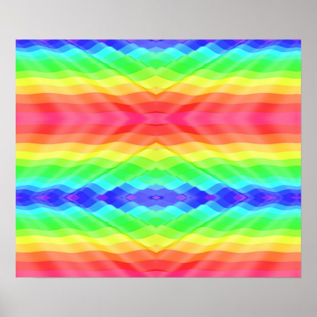 colourful poster design features a vibrant rainbow (Frente)