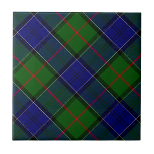 Colquhoun tartan xadrez verde azul