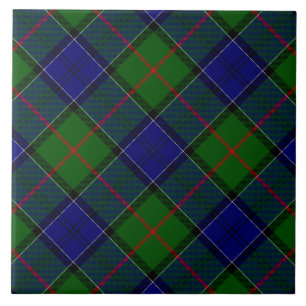 Colquhoun tartan xadrez verde azul