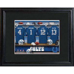 Colts NFL Locker Room Sign with Matted Frame (Colt