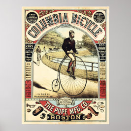 COLUMBIA BICICLETA Poster do Ciclo Vintage America