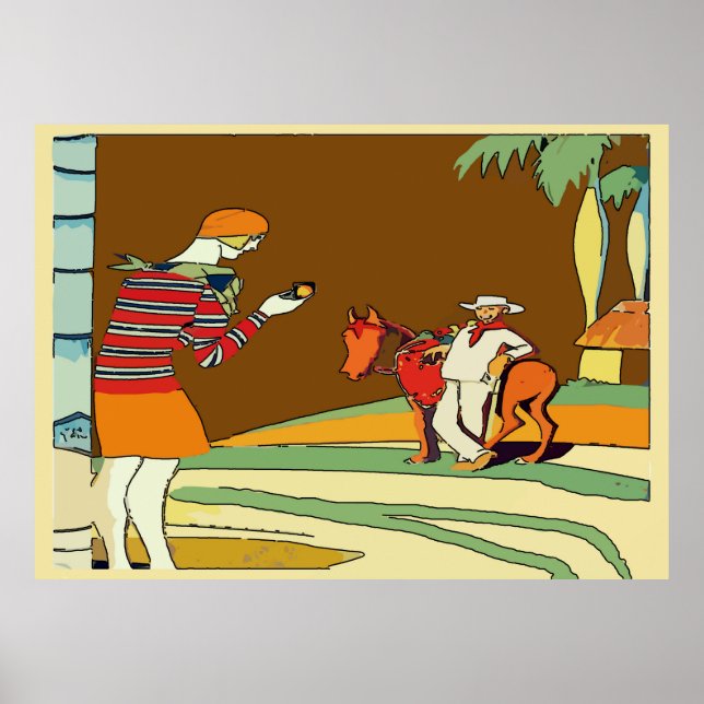 Columbia Poster de viagens, adicionar texto (Frente)