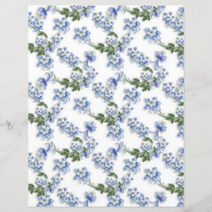Columbines azul doce floresce o papel do álbum de