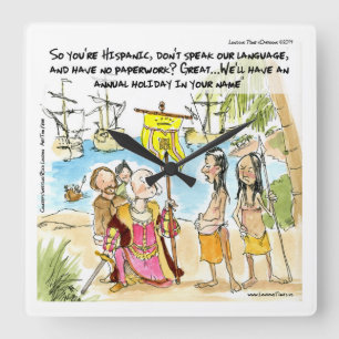 Columbus Imigra Para O Relógio De Muro Funny Da Am