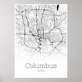 Columbus Map - Ohio - City Map Poster