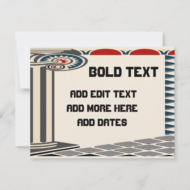 Coluna Grega, Texto Negrito, (Frente)