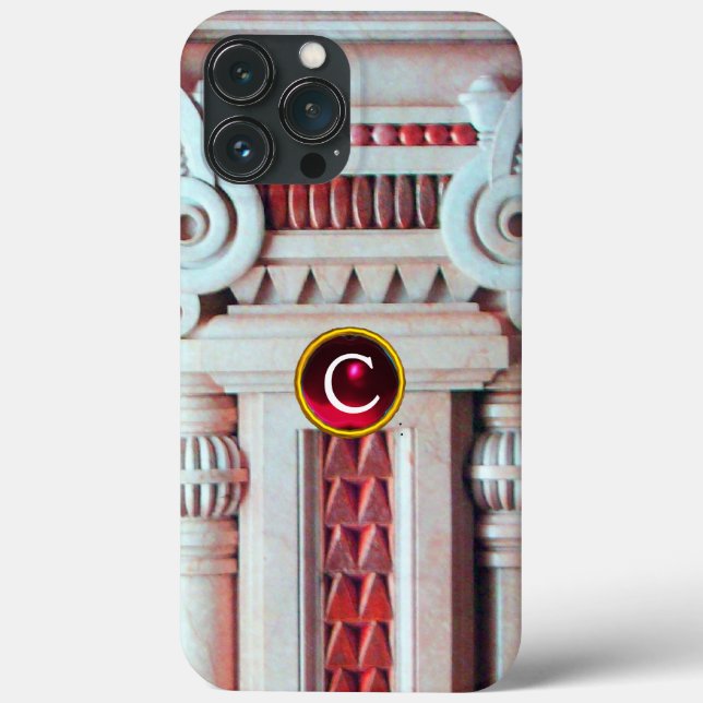 COLUNA MARÁVEL ELEGANTE, MONOGRAMA DE PINTA VERMEL (Verso)