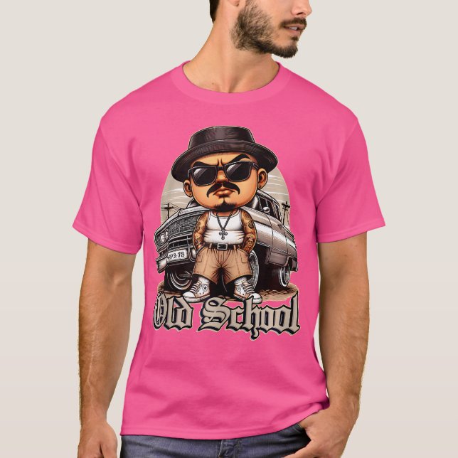 Coluna Velha Colhida Saltadora Camisa Chicano Chol (Frente)