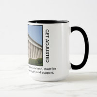 Colunas gregas da caneca de café da quiroterapia