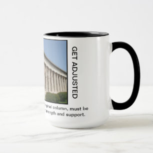 Colunas gregas da caneca de café da quiroterapia