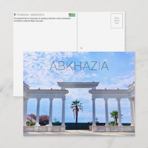 Colunata, Sukhum, Abkhazia Cartão Postal de Viagem