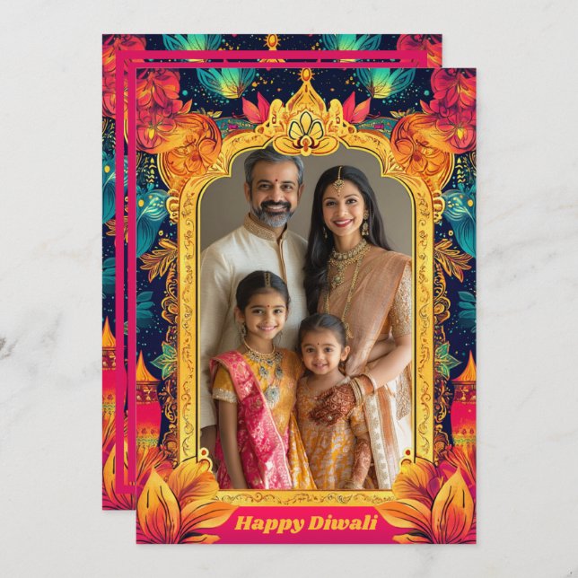 Com a foto Diwali Splendor (Frente/Verso)