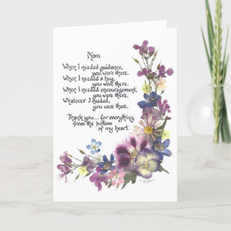 Com amor e obrigados para o cartão de saudação da 