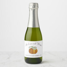 Com Amor E Pumpkin Branco Rótulo De Vinho Espumant