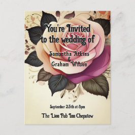 Com amor no Cheio Bloom Weding Convite