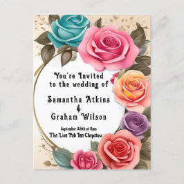 Com amor no Cheio Bloom Weding Convite