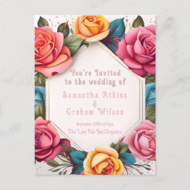 Com amor no Cheio Bloom Weding Convite