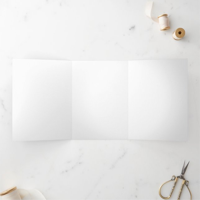 Com Borda Tripla Programa de Dobragem de Carta Trifold 5" x 7" (Dentro)