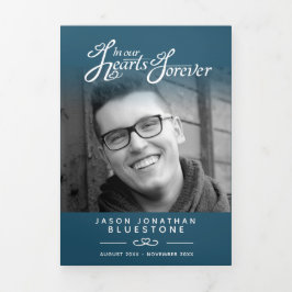 Com Borda Tripla Serviço de programa funerário em nossos corações a