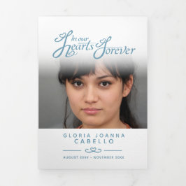 Com Borda Tripla Serviço do programa funerário em nossos corações a