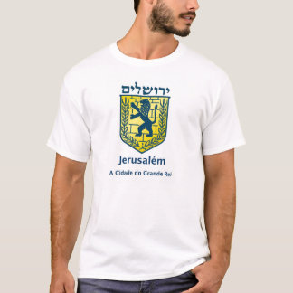 COM Brasão de Jerusalem de Camiseta faz