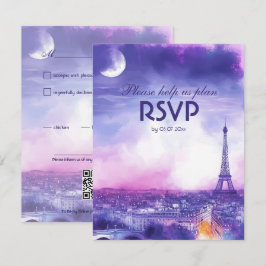 Com cartão de RSVP de escolha alimentar Amour Éter
