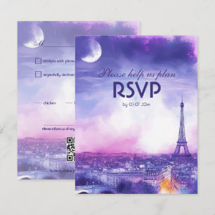 Com cartão de RSVP de escolha alimentar Amour Éter
