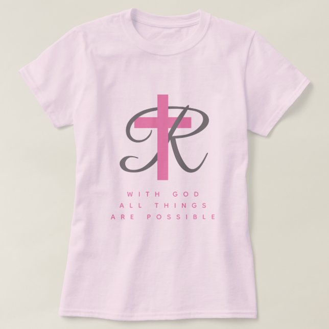 Com Deus Todas As Coisas São Possíveis Camisetas R (Frente do Design)