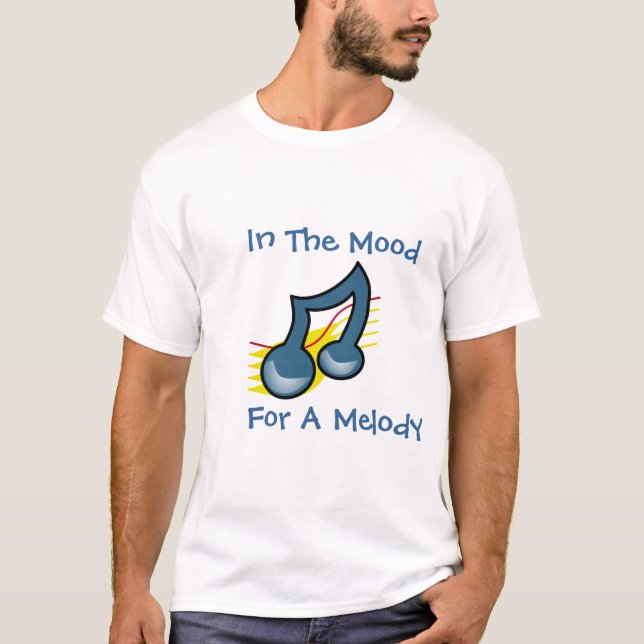 Com disposição para uma camiseta Melodia (Frente)