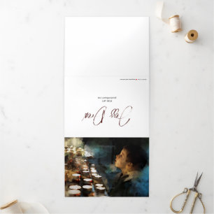 Com Dobra Tripla Cartão de Saudação 5x7, Presente para Padres, Deac