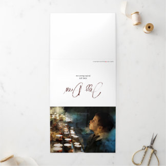 Com Dobra Tripla Cartão de Saudação 5x7, Presente para Padres, Deac