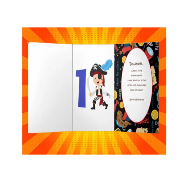Com Dobra Tripla Cartão Trifold de Aventura Pirata de Criança de An (Ahoy! Your Invitation to a Pirate Birthday Adventure!)