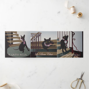 Com Dobra Tripla Cartão triplo Bella Cat 10-12